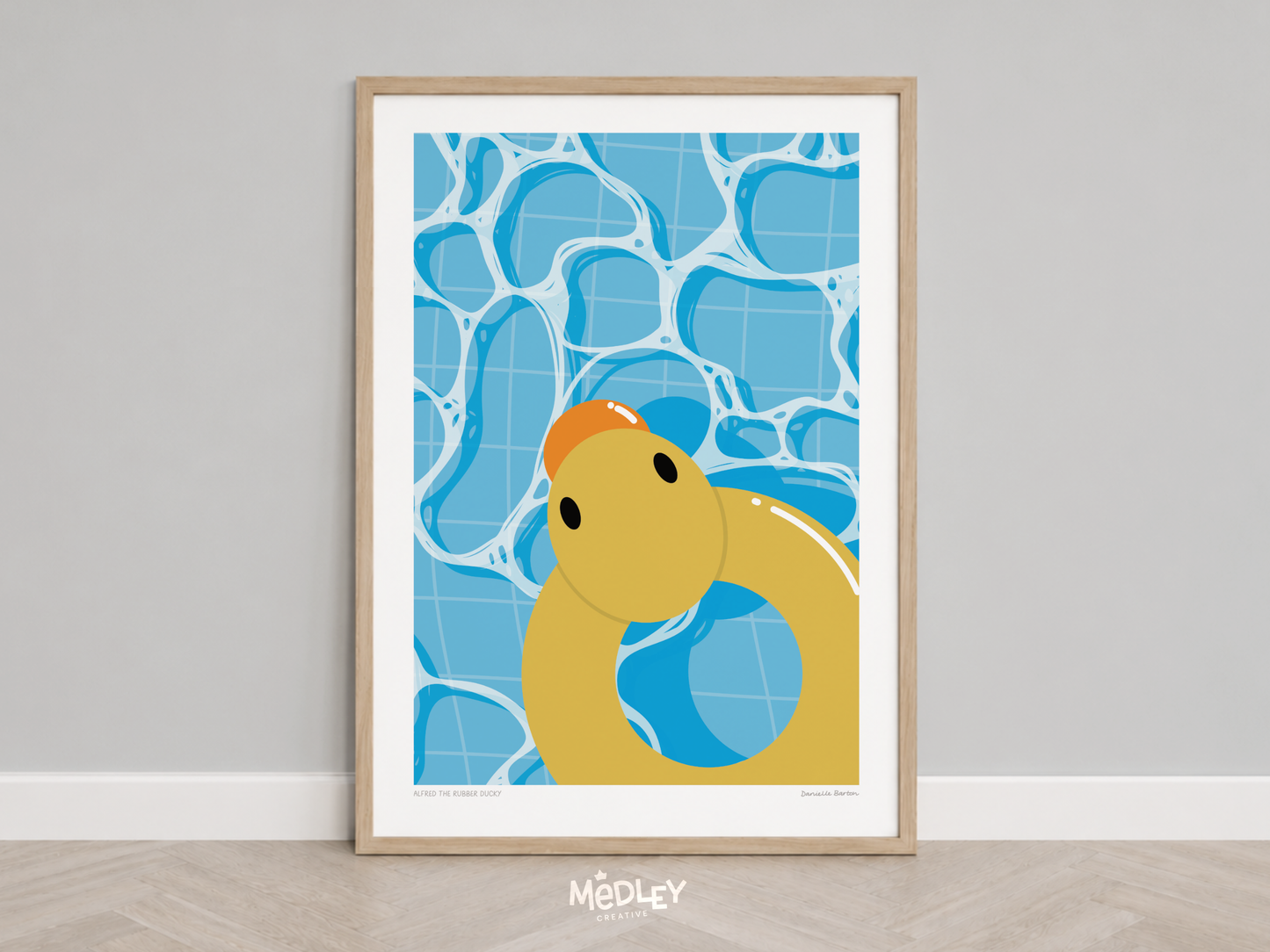 Alfred the Rubber Ducky | Pool Floatie Art Print