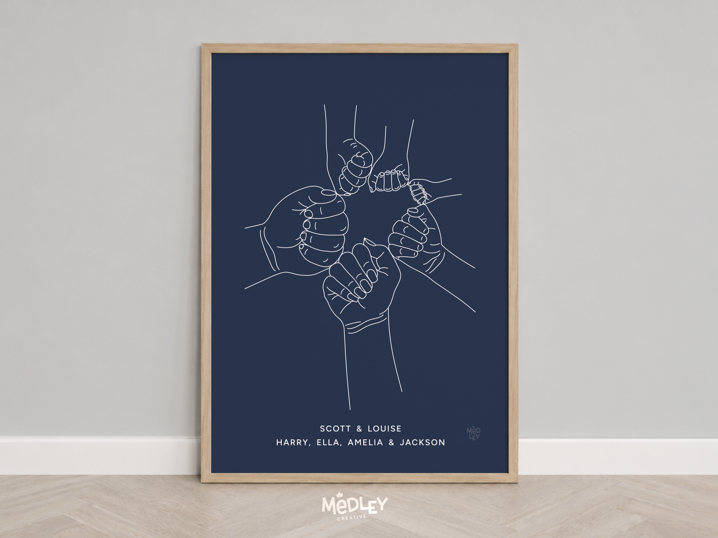 Family Fist Bumps | Art Print
