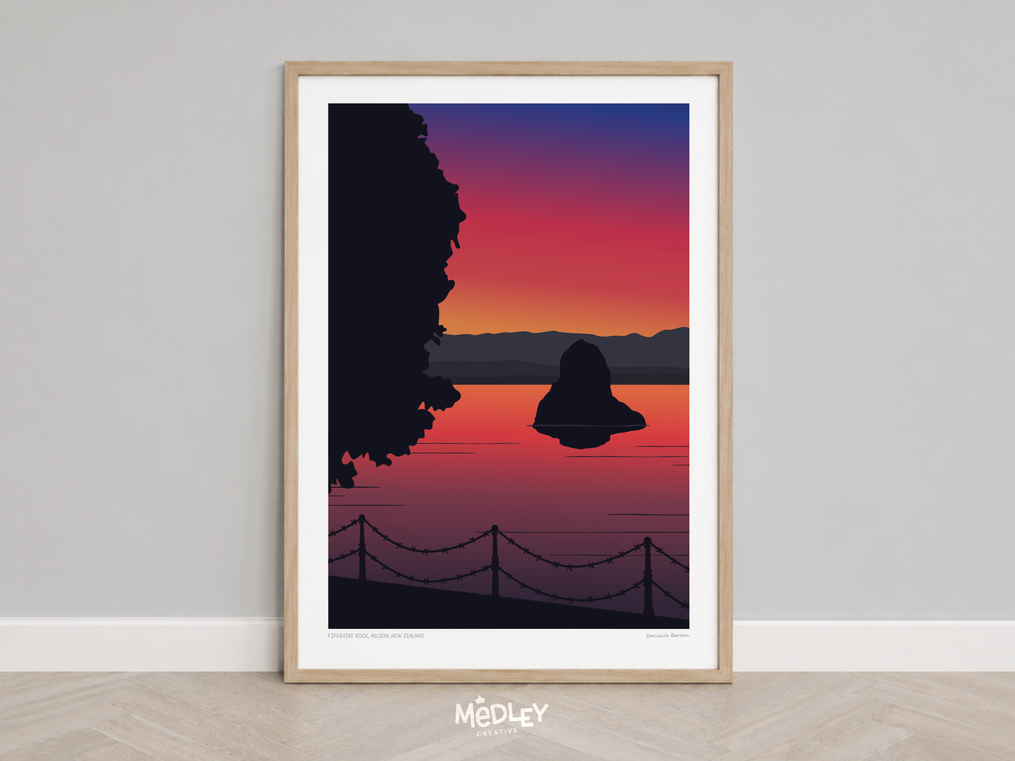 Fifeshire Rock at Sunset | Art Print