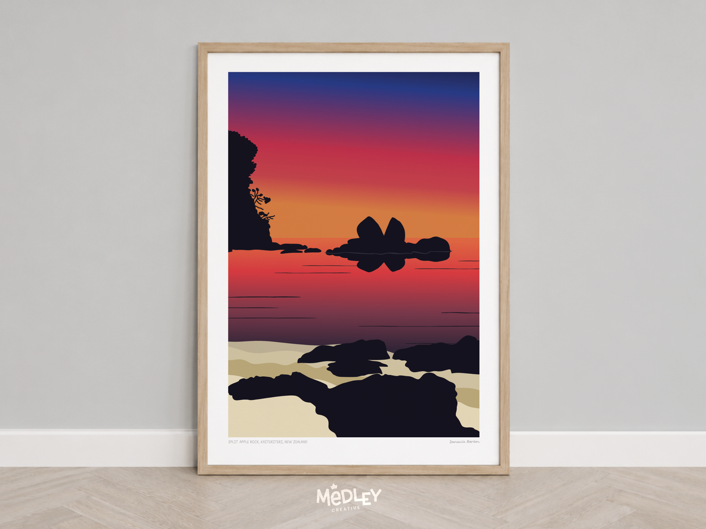 Split Apple Rock at Sunset | Art Print