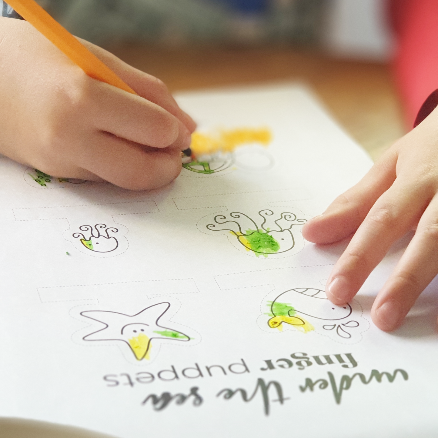 Printable Finger Puppets - Under The Sea