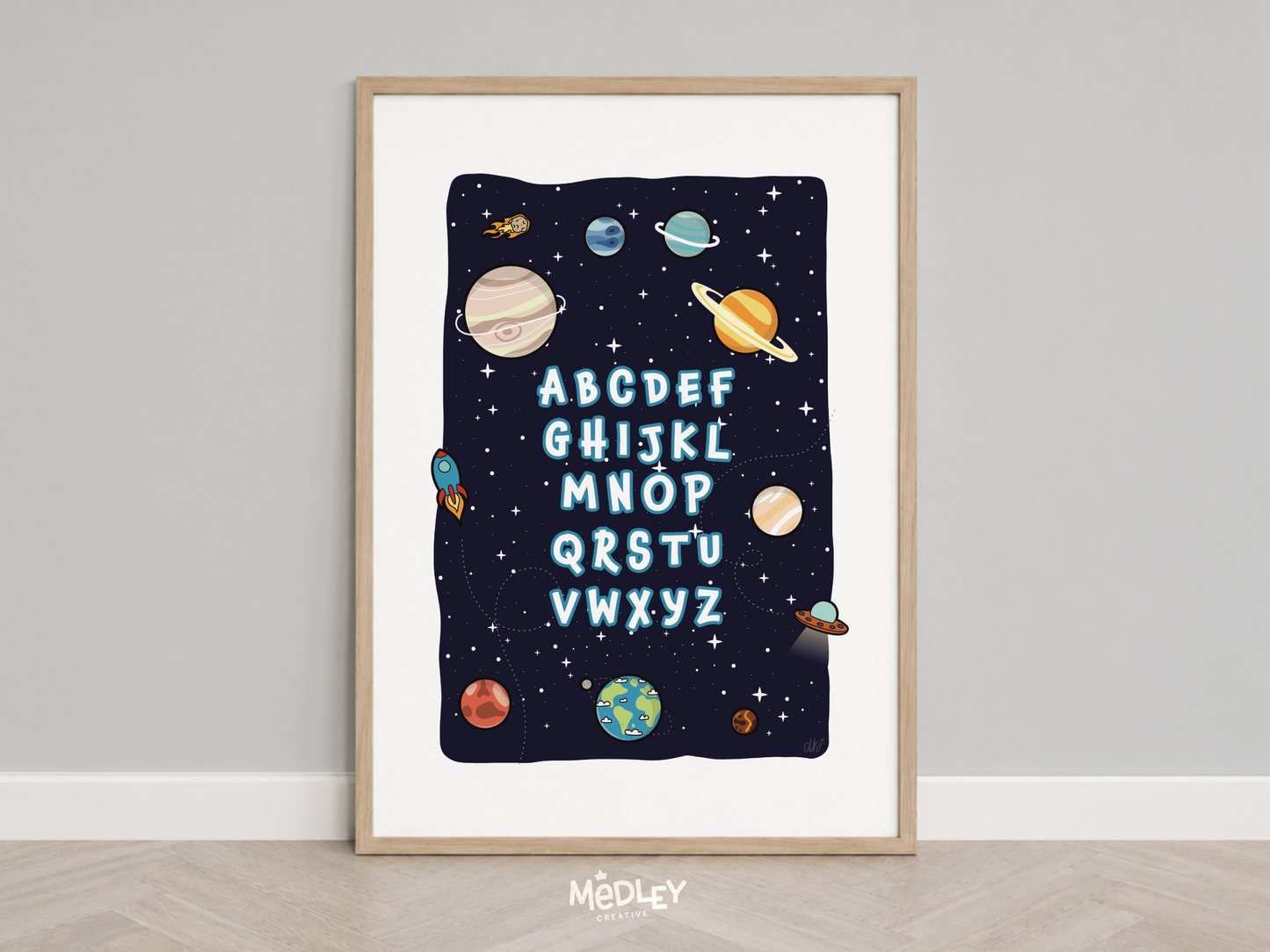 Alphabet Print - Solar System