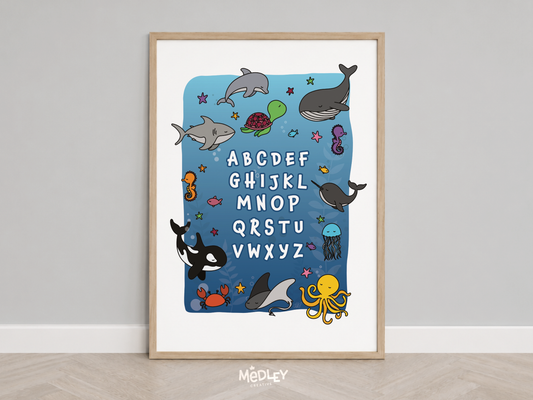 Alphabet Print - Under the Sea
