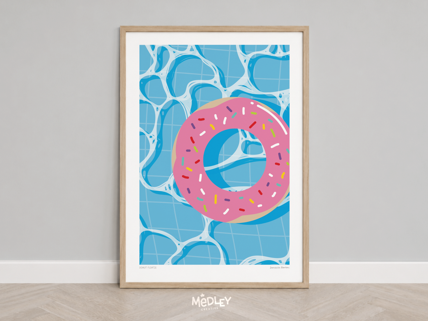 Donut Floatie | Pool Art Print