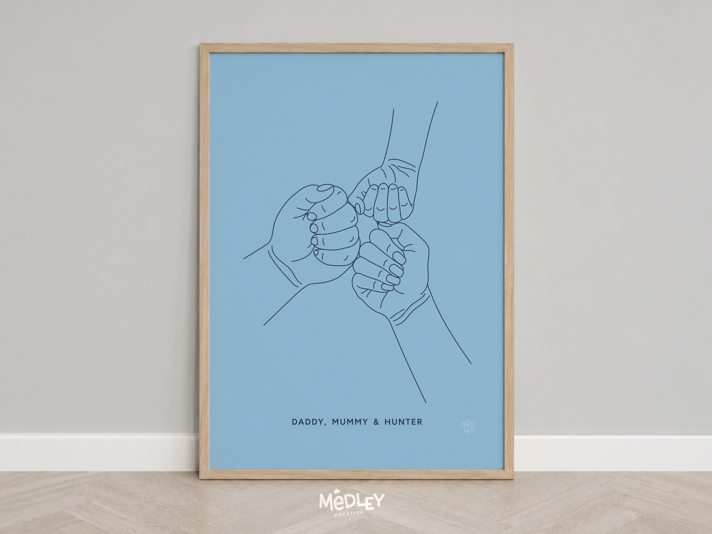 Family Fist Bumps | Art Print