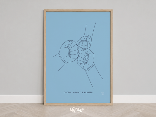 Family Fist Bumps | Art Print