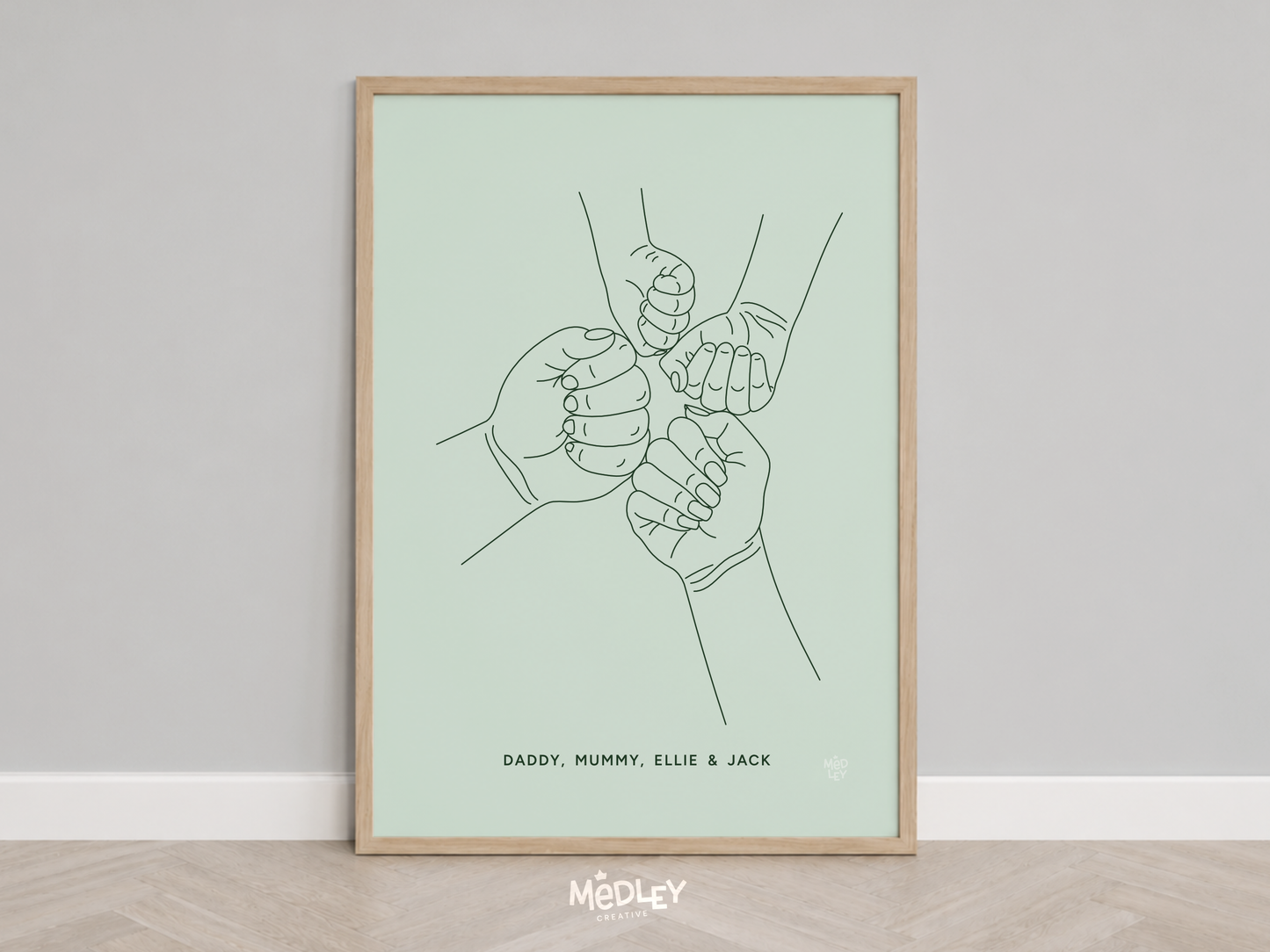 Family Fist Bumps | Art Print