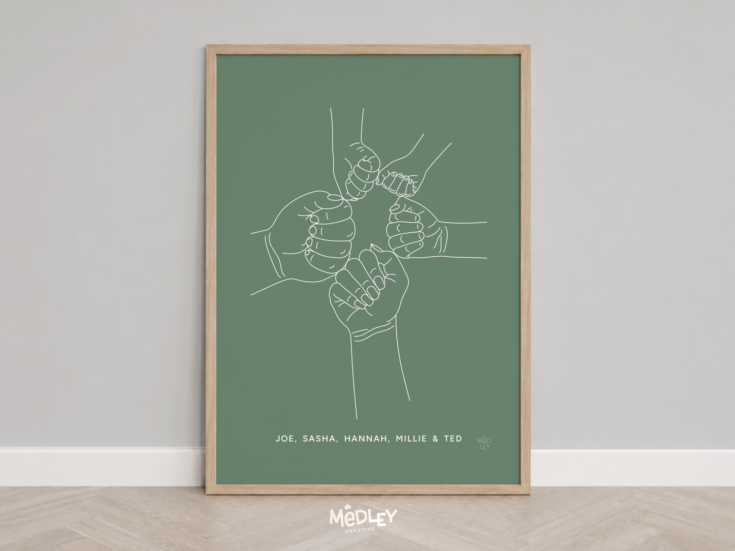 Family Fist Bumps | Art Print