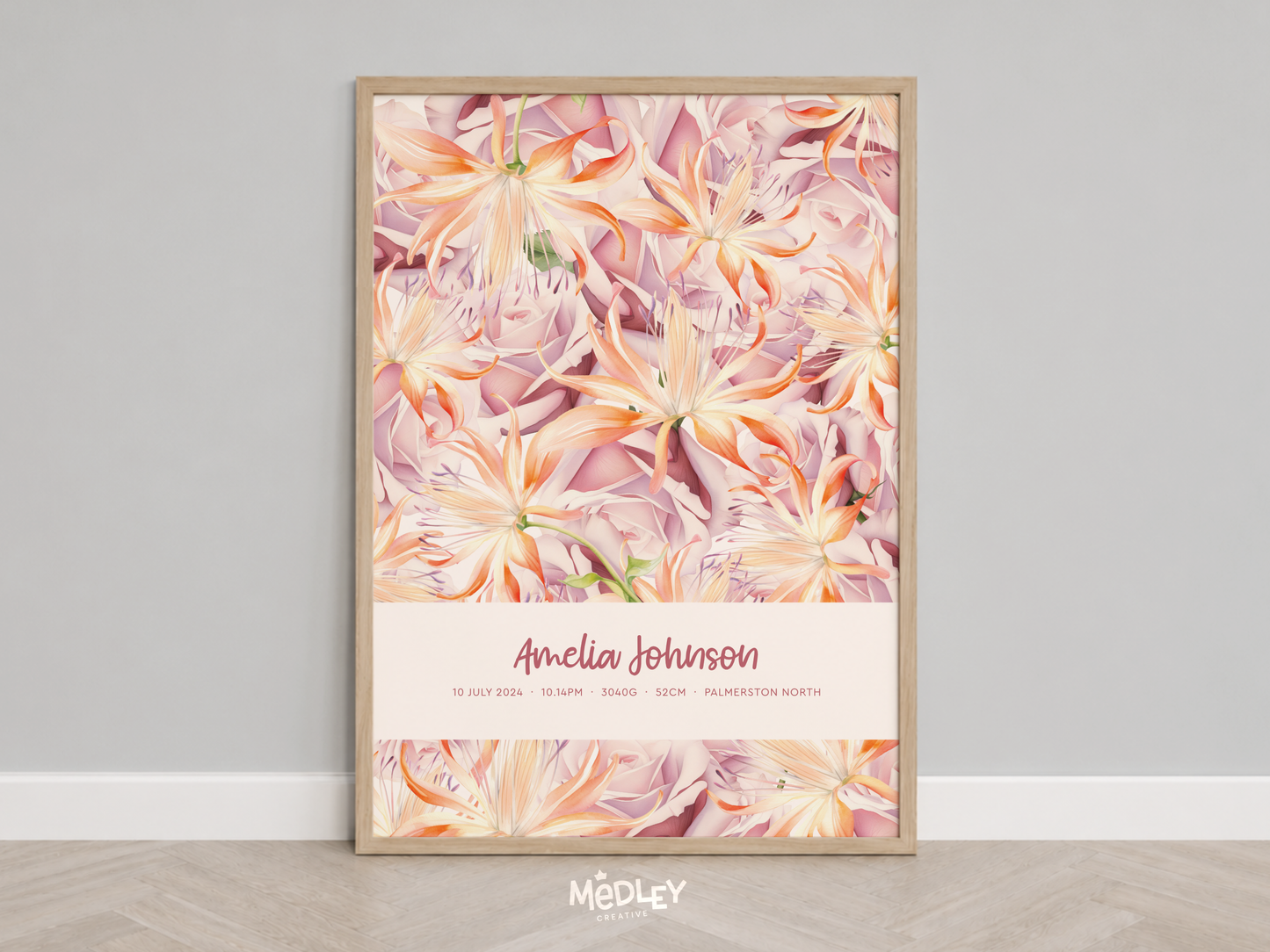 Full Bloom | Baby Keepsake Art Print