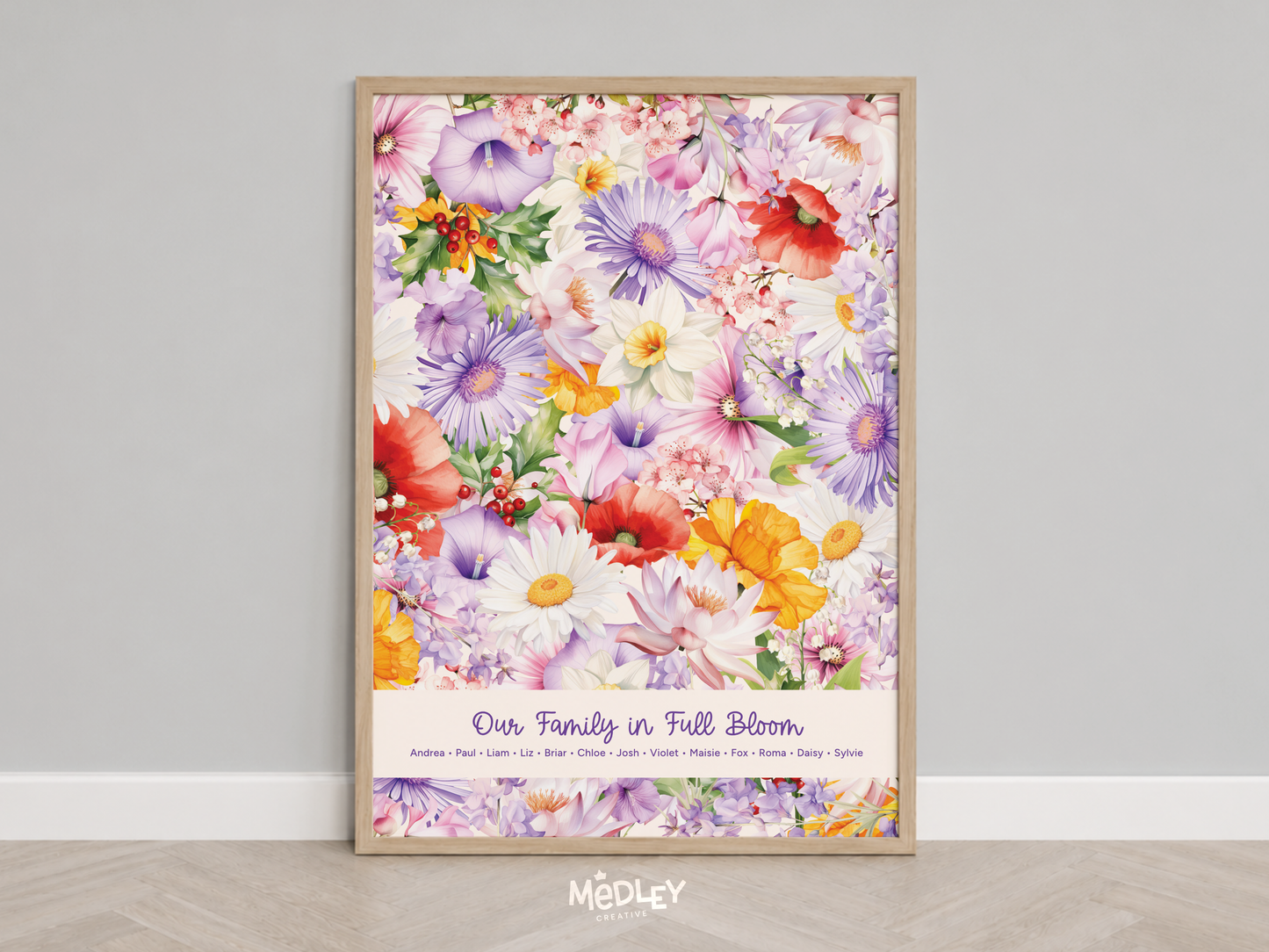 Full Bloom | Family Floral Art Print