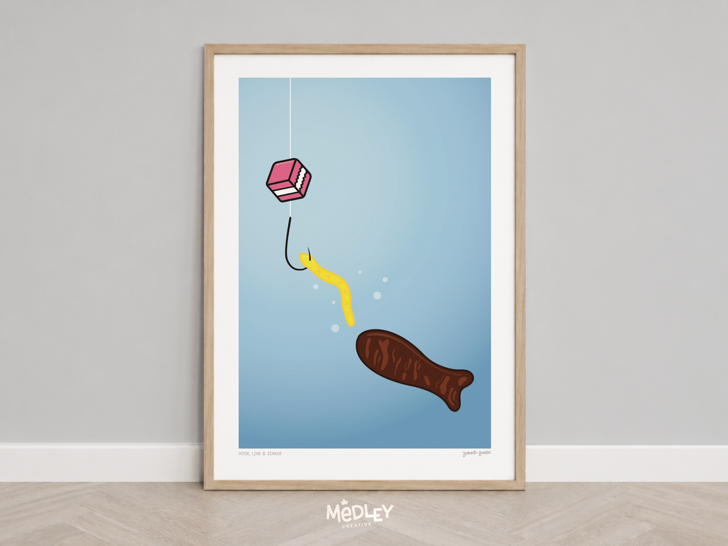 Hook, Line and Sinker (Pastel) | Art Print