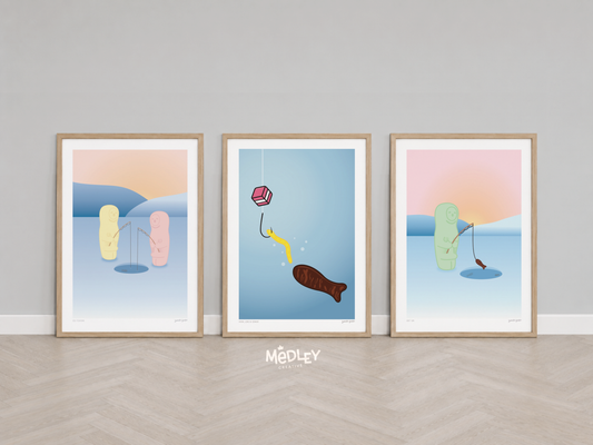 Ice Fishing Trilogy | Art Prints