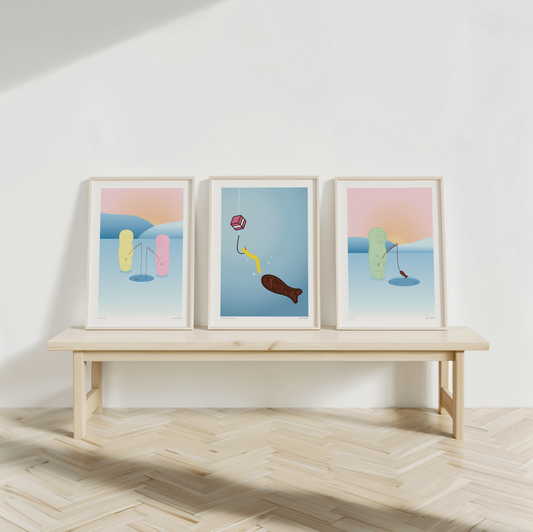 Ice Fishing Trilogy | Art Prints