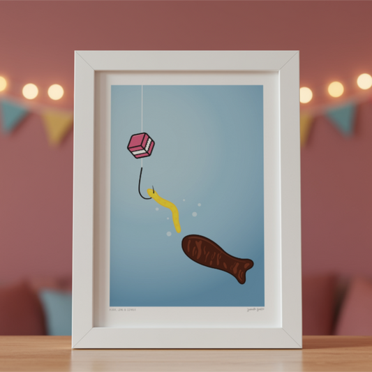 Hook, Line and Sinker (Pastel) | Art Print