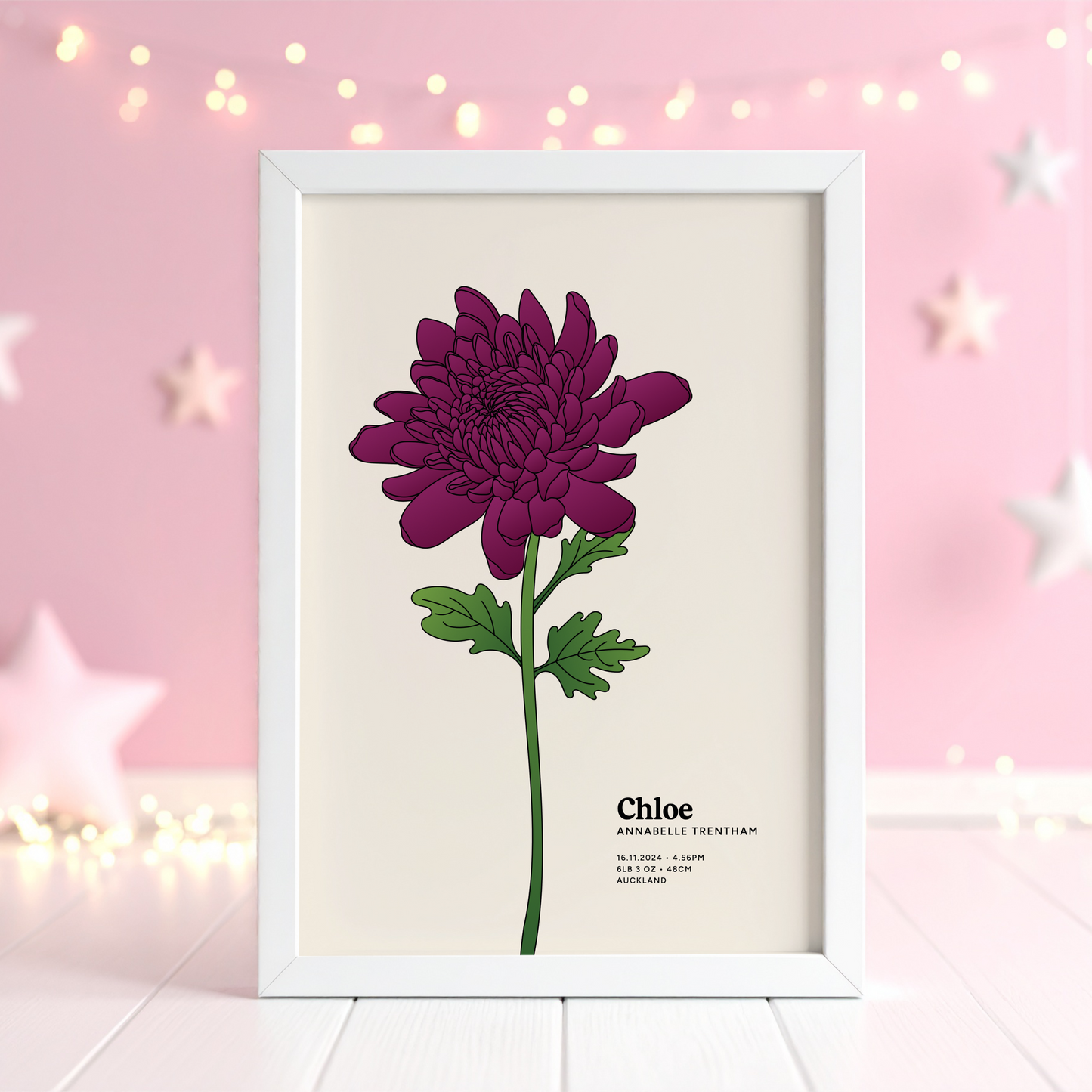 birth flower | vibrant modern