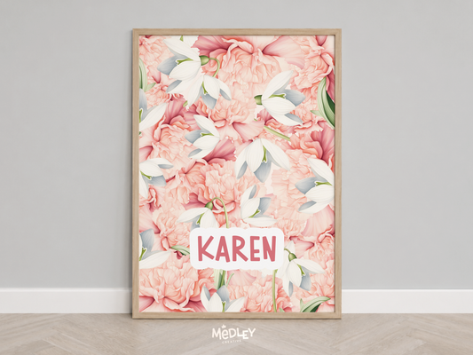 Full Bloom | Name Art Print