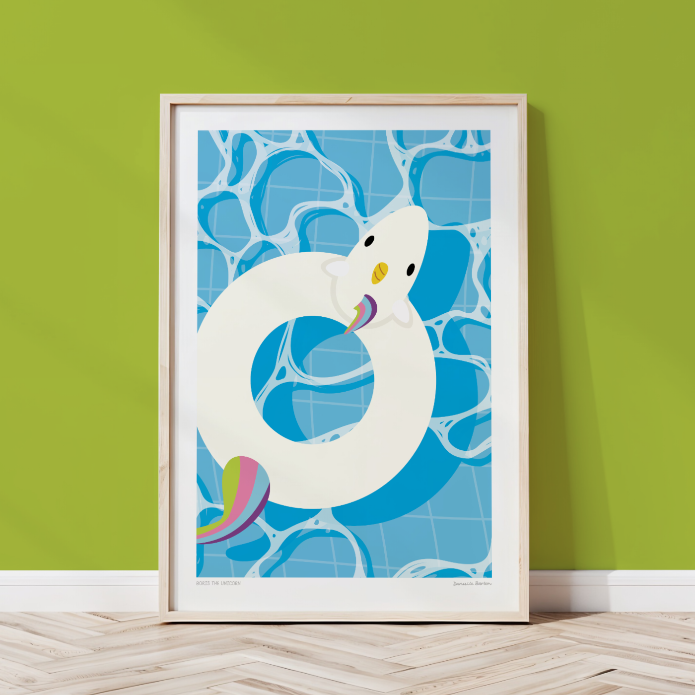 Boris the Unicorn | Pool Floatie Art Print