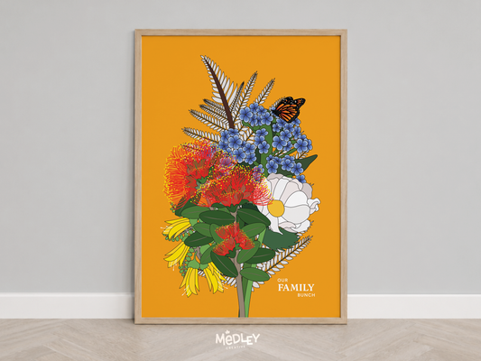 Our Native Family Bunch | Art Print