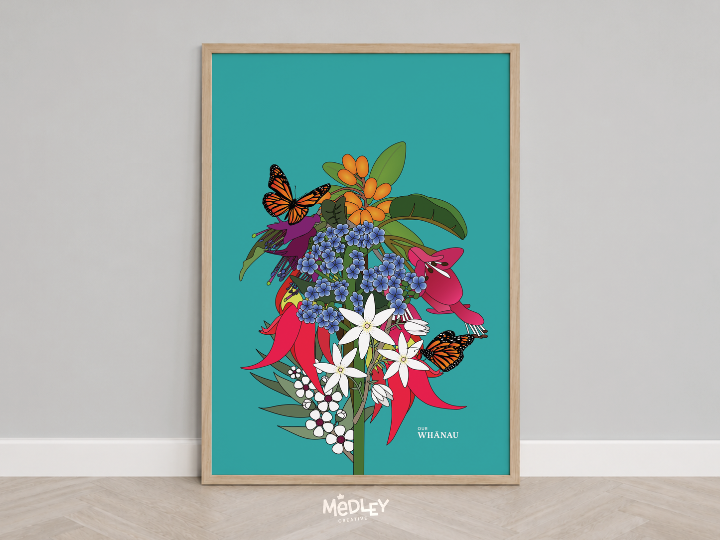 Our Native Family Bunch | Art Print