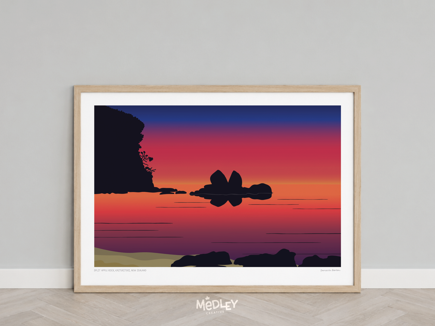 Split Apple Rock at Sunset | Art Print