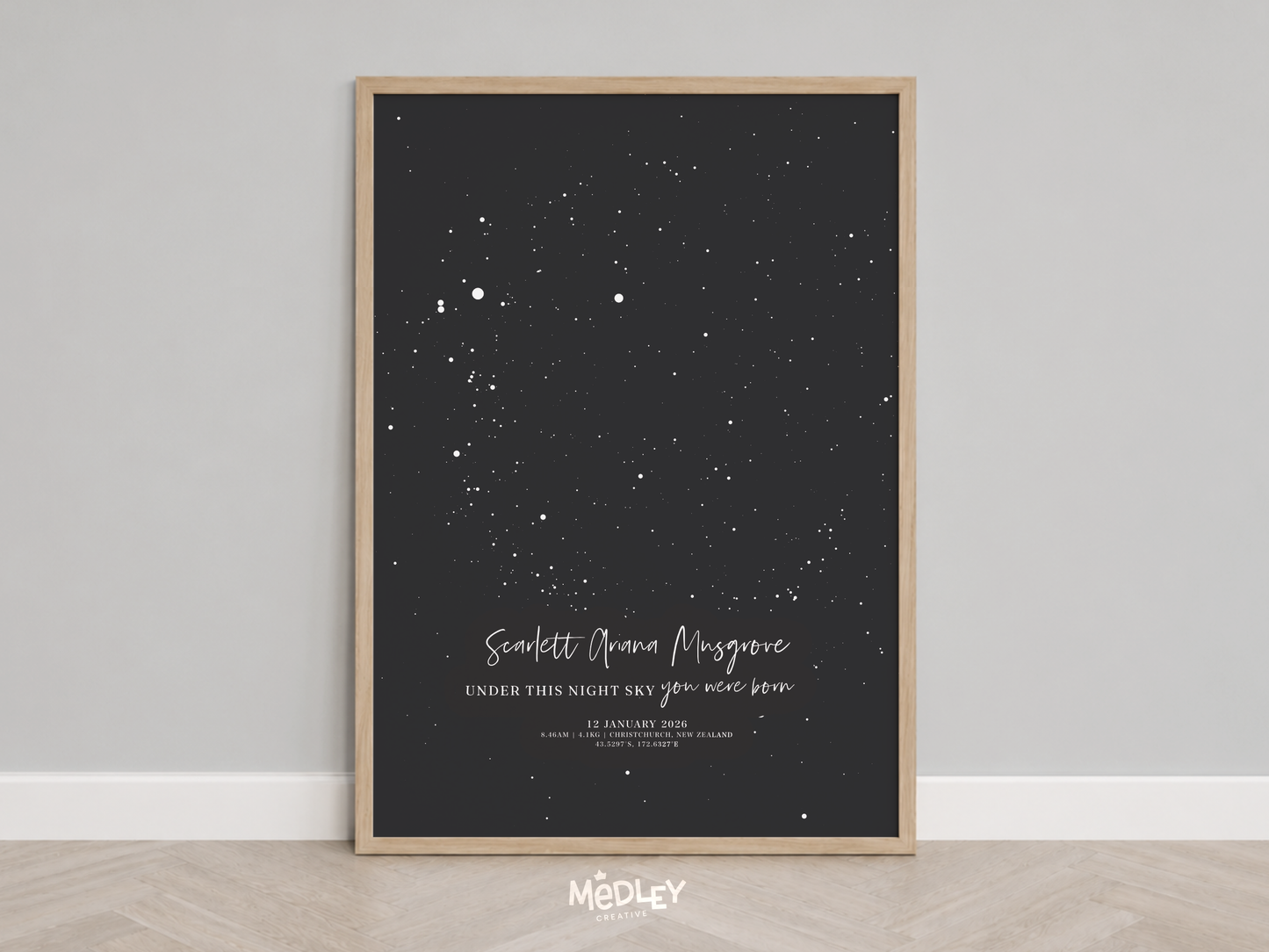 The Night Sky Birth Print