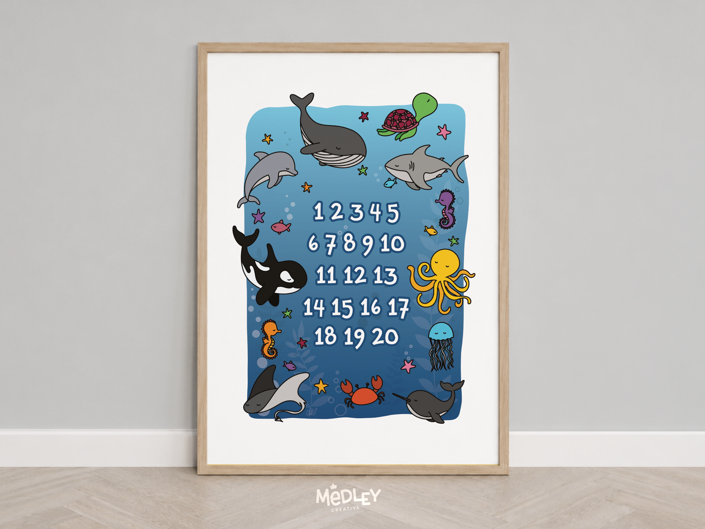 Number Print - Under the Sea