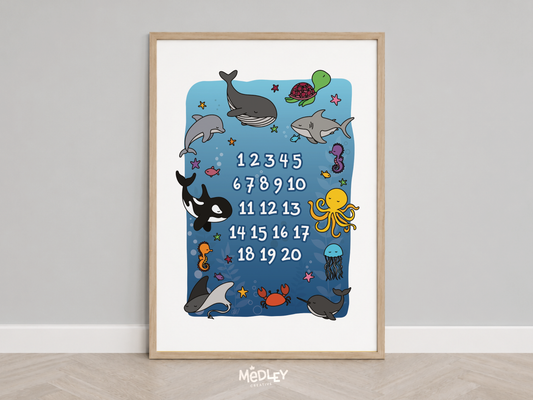 Number Print - Under the Sea