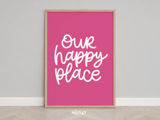 Our Happy Place | Bubblegum | Digital Art Print