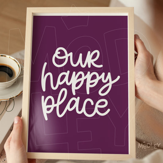 Our Happy Place | Plum Jam | Digital Art Print