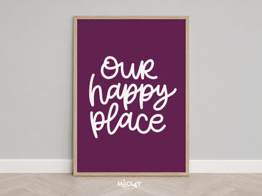 Our Happy Place | Plum Jam | Digital Art Print