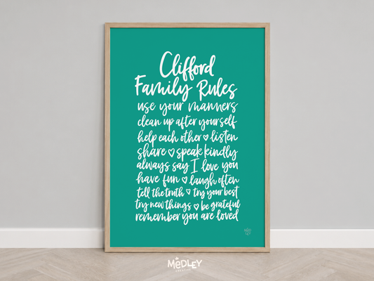 Our Family Rules (Custom)