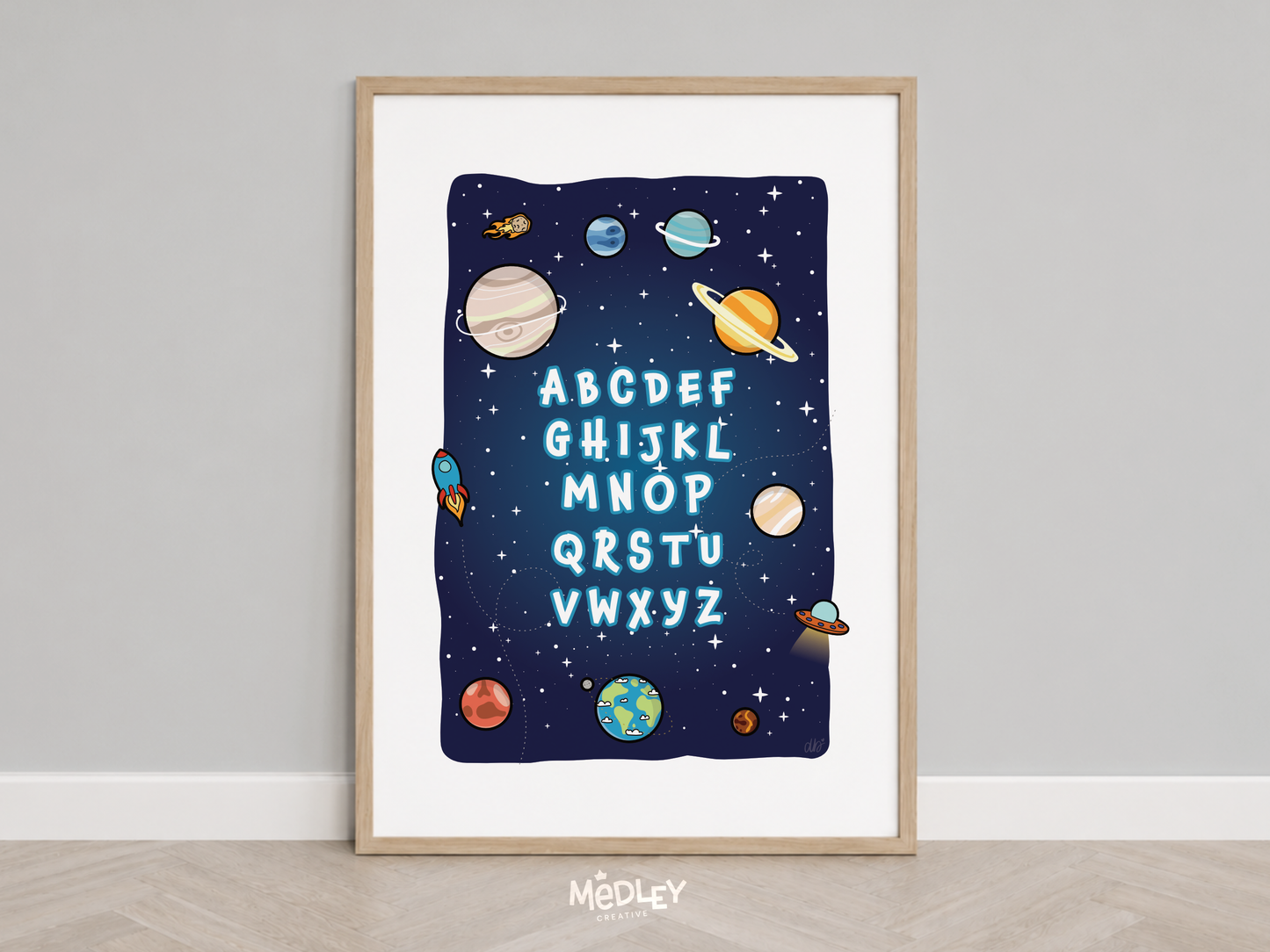 Alphabet Print - Solar System