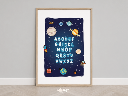 Alphabet Print - Solar System