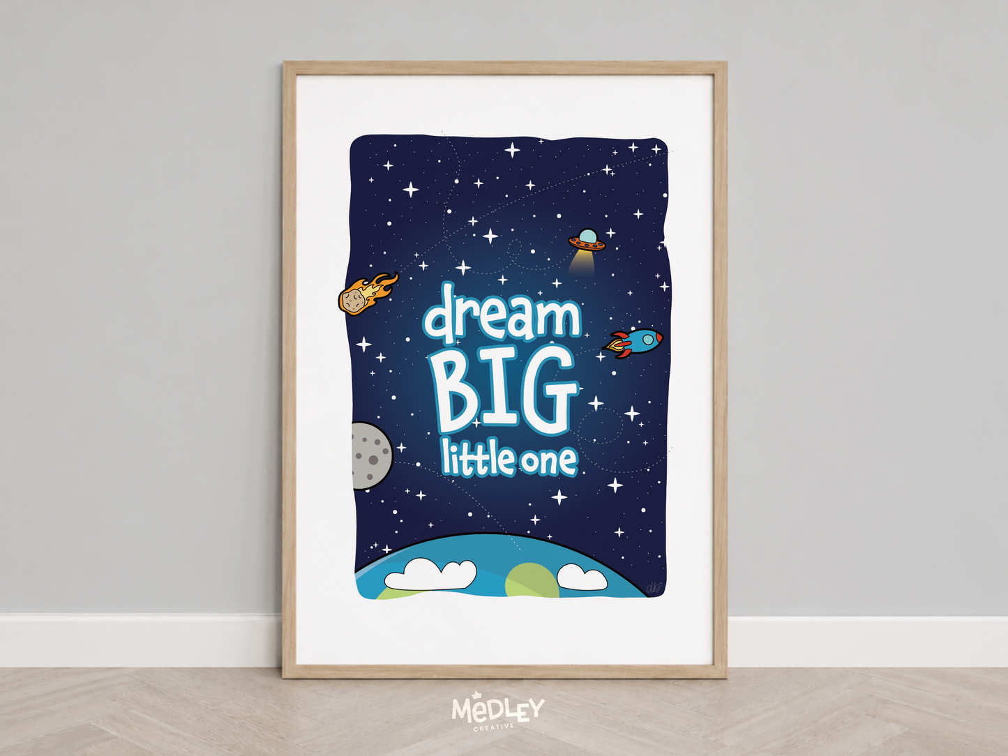 Dream Big Little One - Solar System | Art Print