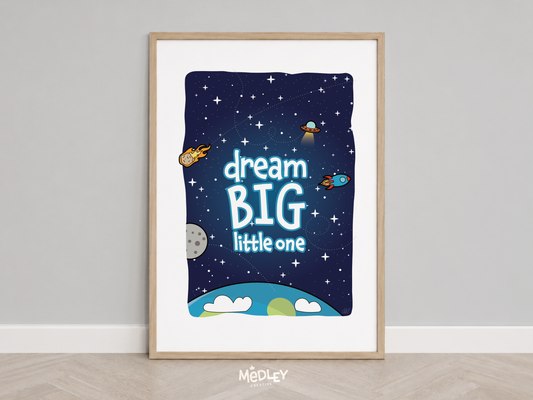 Dream Big Little One - Solar System | Art Print