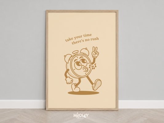 Take Your Time | Antique Gold | Digital Art Print