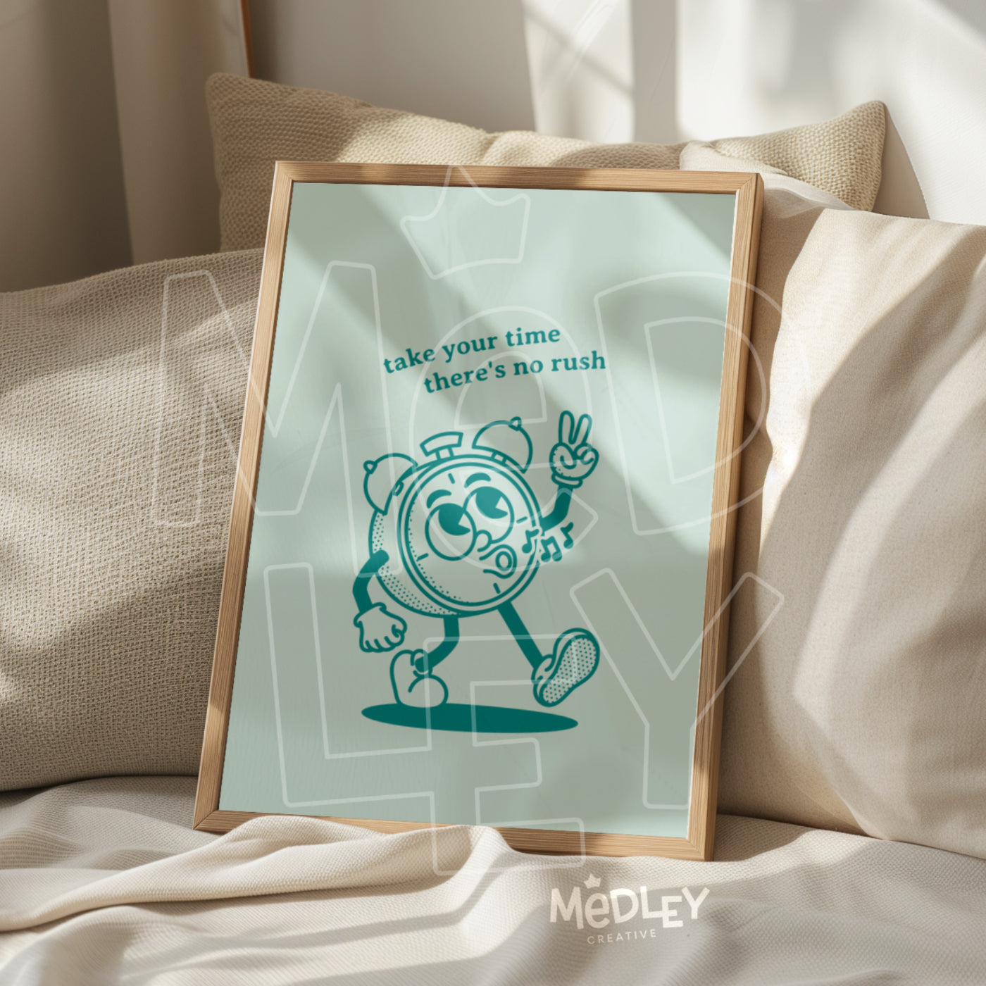Take Your Time | Teal | Digital Art Print