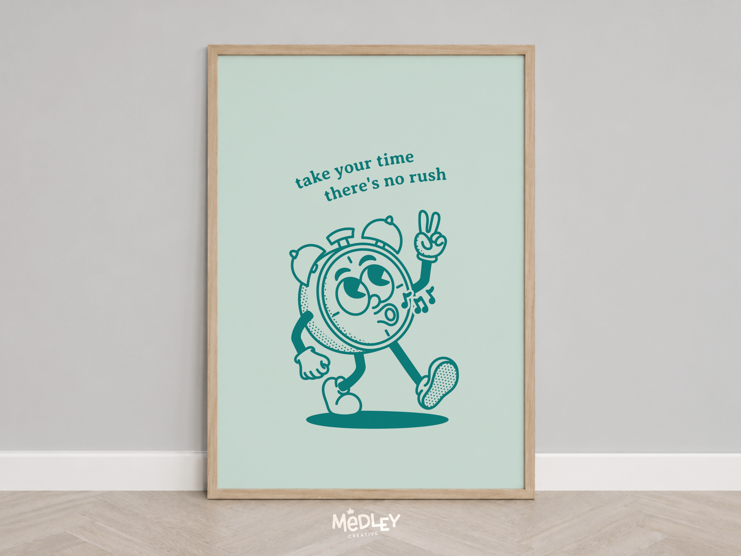 Take Your Time | Teal | Digital Art Print