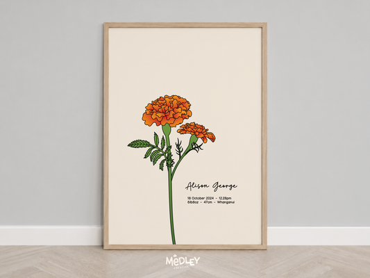 Birth Flower - Vibrant Modern | Art Print