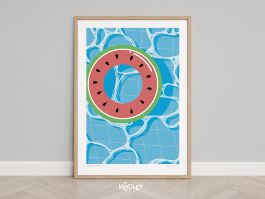 Watermelon Floatie | Art Print