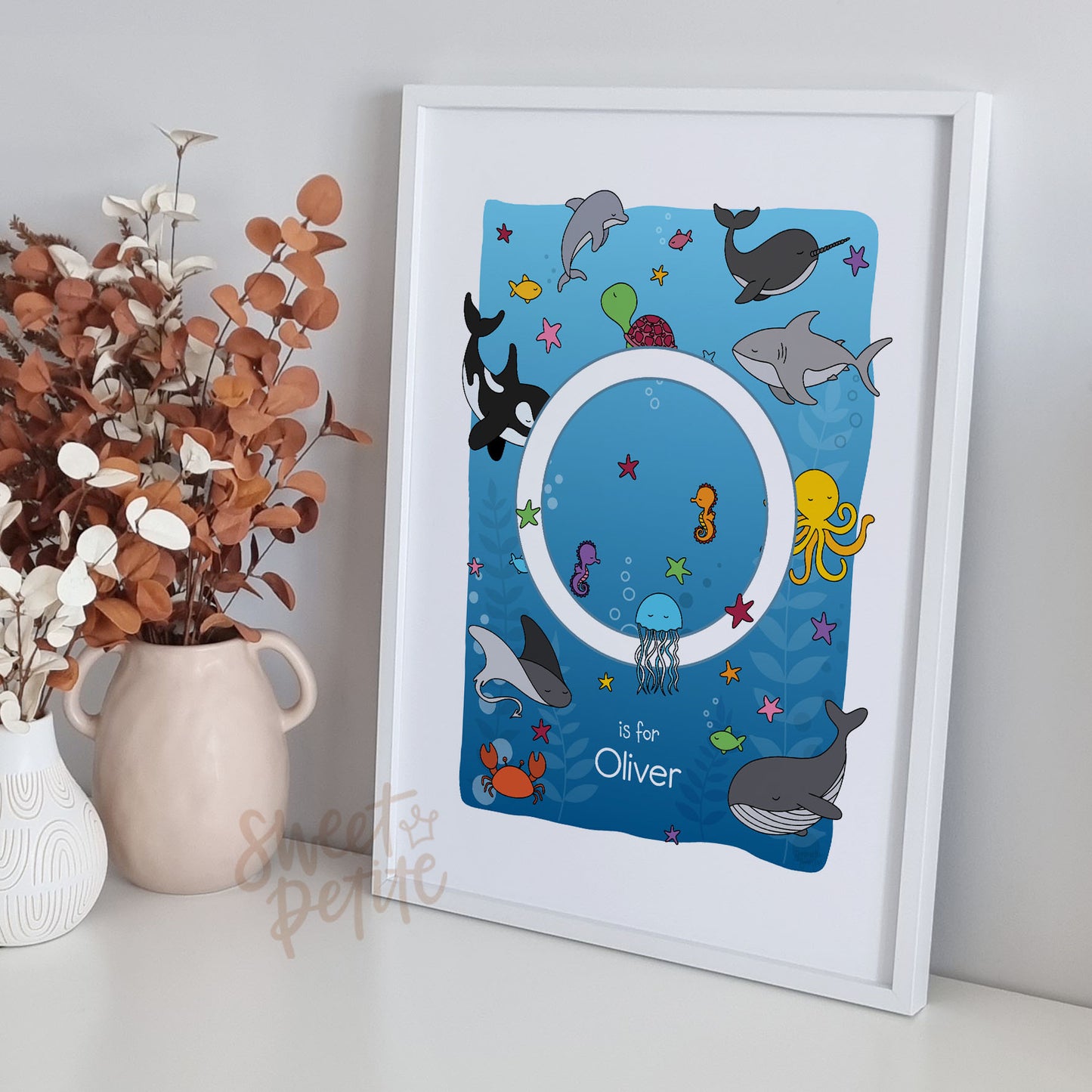 initial print - under the sea - personalised