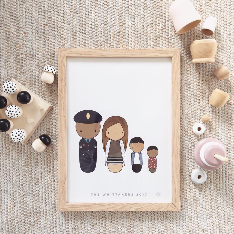Custom Personalised Peg Doll Family Portrait | Sweet Petite