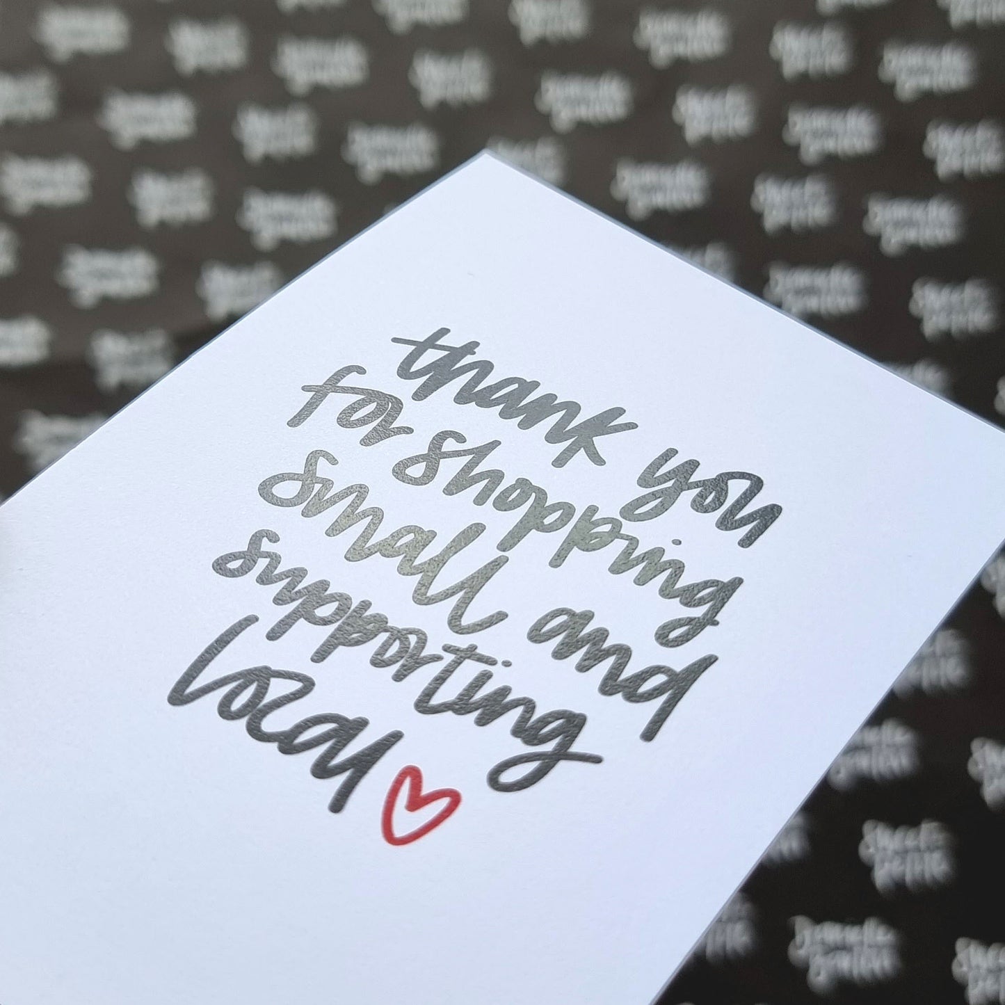 A7 Business Thank You Cards | Thank you for shopping small and supporting local | by Sweet Petite