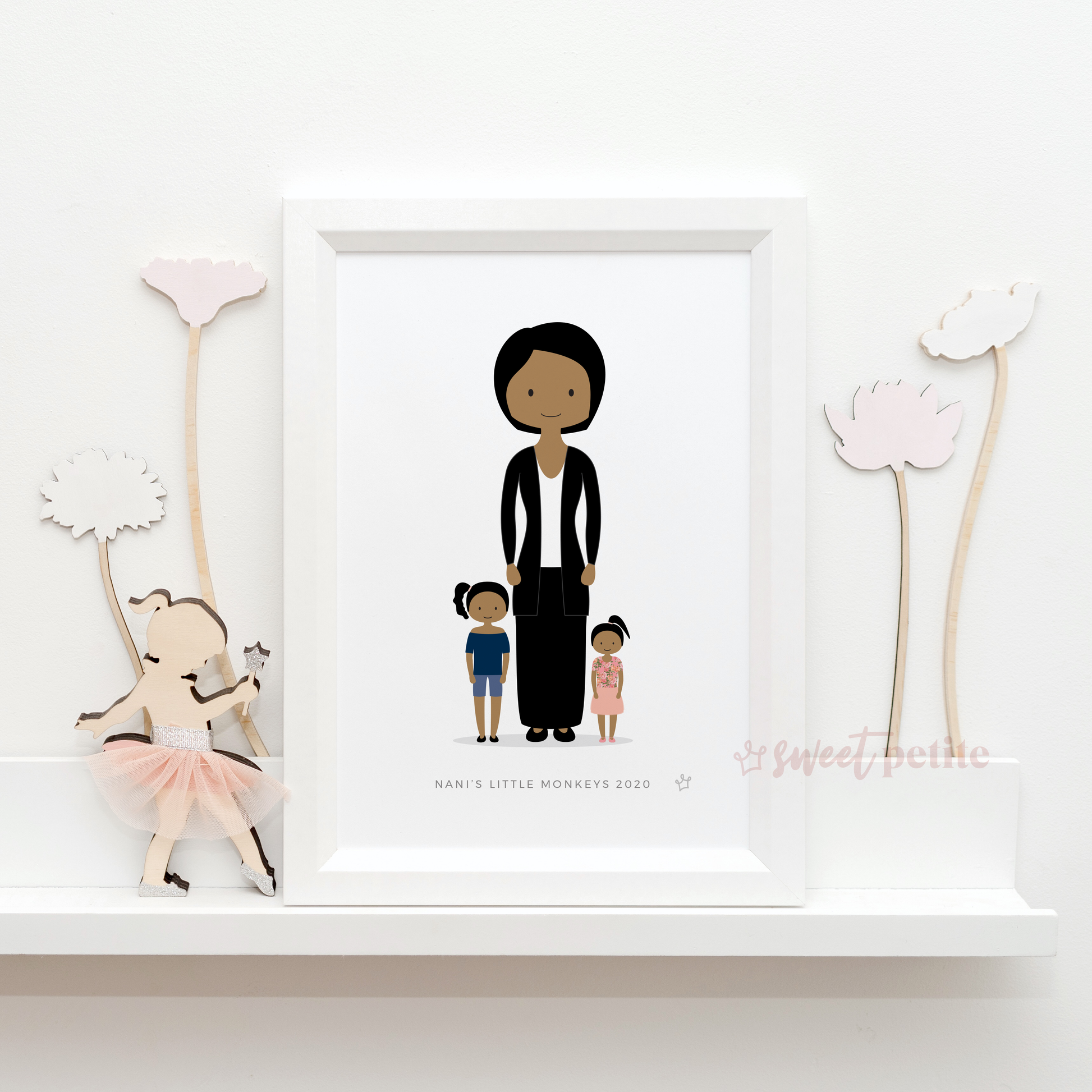 Sweet Petite | Bespoke Portrait Print | Personalised Family Art, Personalised Portrait, Personalised Print, Custom Family Artwork