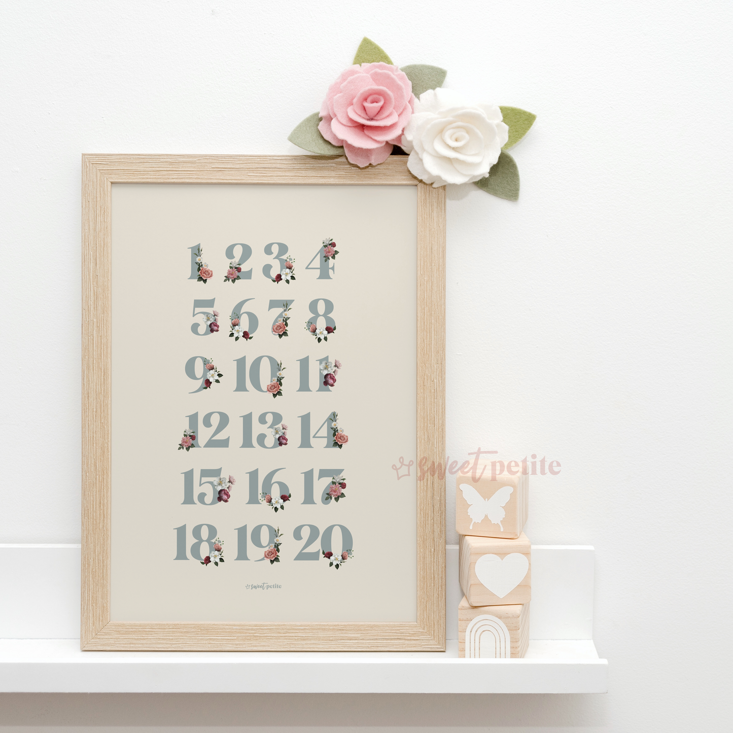 floral abc & 123