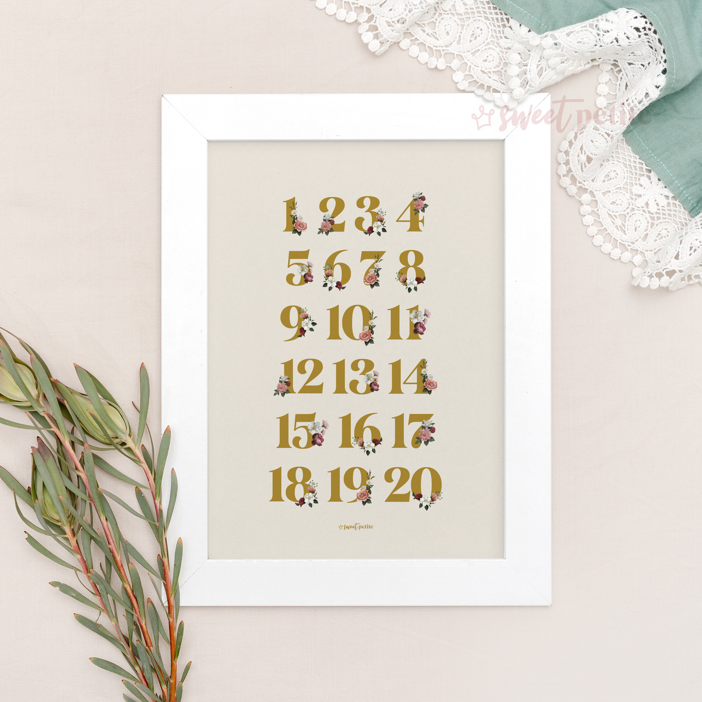 floral abc & 123