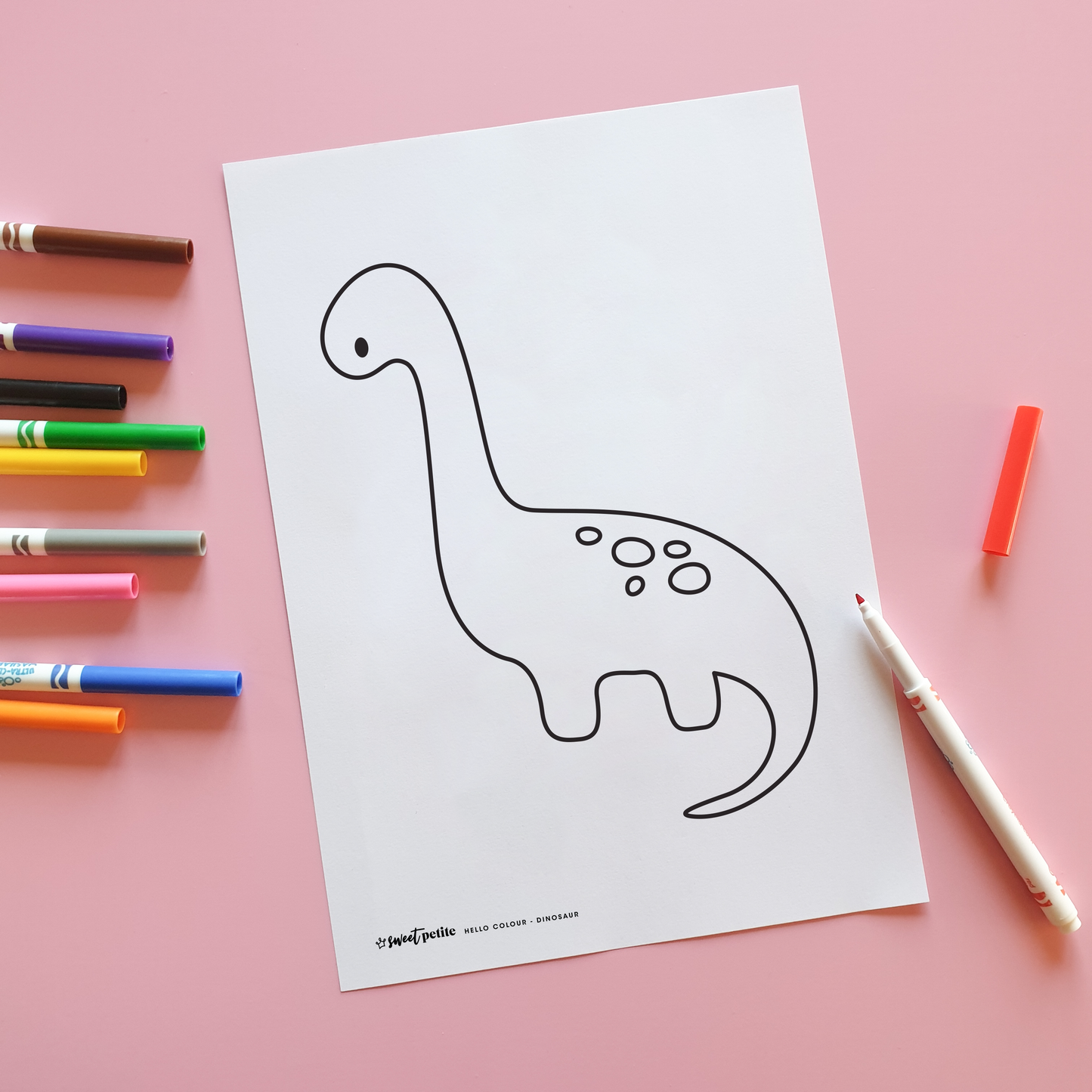 Dinosaur Colouring Page Freebie