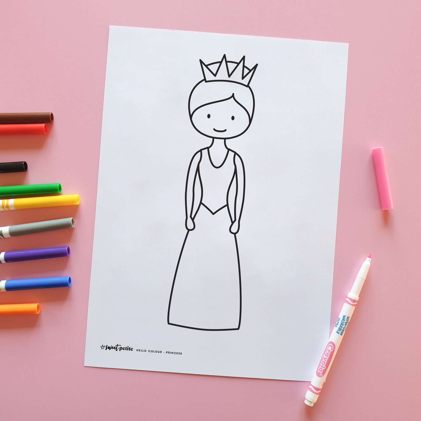 Princess Colouring Page