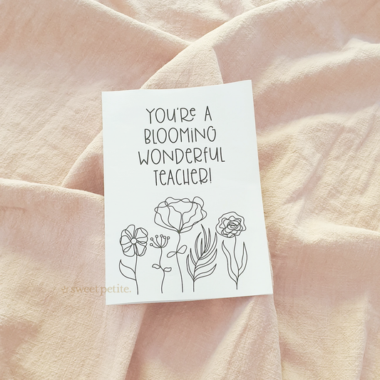 Teacher Thank You Card - Blooming