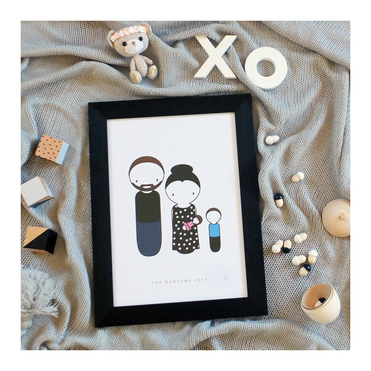 Custom Personalised Peg Doll Family Portrait | Sweet Petite